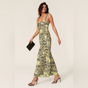 Fame and Partners Rent the Runway Suraya Safari Citrus Jumpsuit Size 2